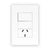 Essenza Platinum armadas - 1 Interruptor y 1 Tomacorriente