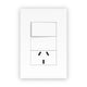 Essenza Platinum armadas - 1 Interruptor y 1 Tomacorriente